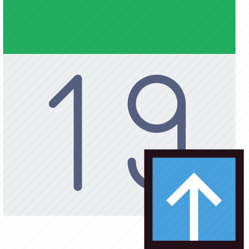 Calendar, communication, interaction, interface, upload icon - Download on Iconfinder