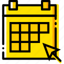calendar, click, communication, interaction, interface 