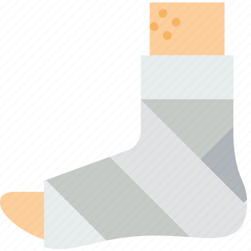 Bandaged, foot, health, healthcare, medical icon - Download on Iconfinder