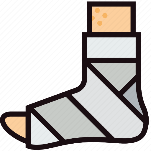 Bandaged, foot, health, healthcare, medical icon - Download on Iconfinder