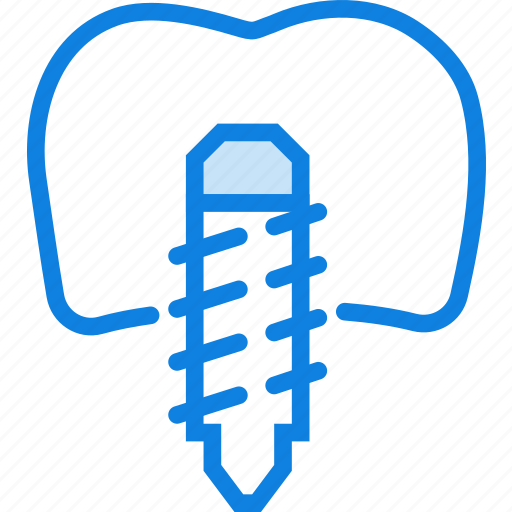 Health, healthcare, medical, molar, screw icon - Download on Iconfinder