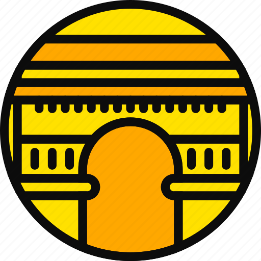 Building, du, larc, monument, tryumphe, yellow icon - Download on Iconfinder