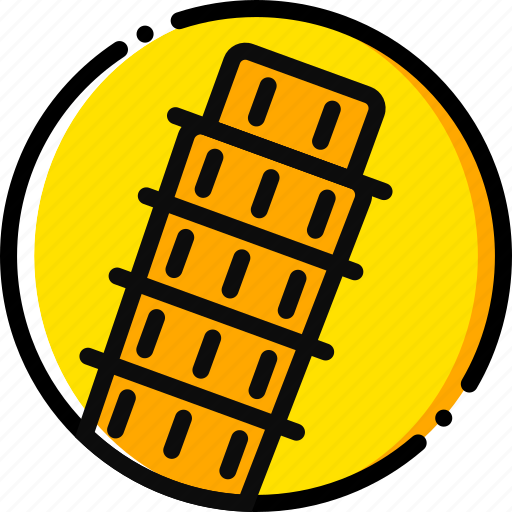 Building, monument, pisa, tower, yellow icon - Download on Iconfinder