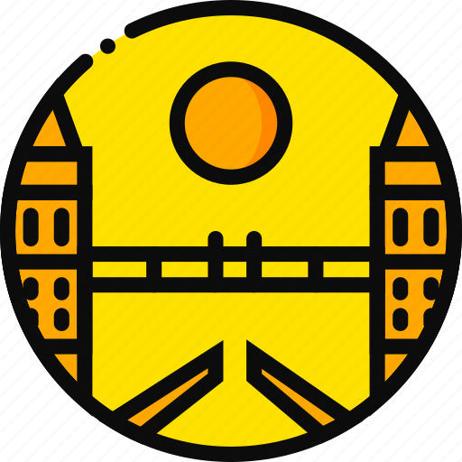 Bridge, building, londong, monument, yellow icon - Download on Iconfinder