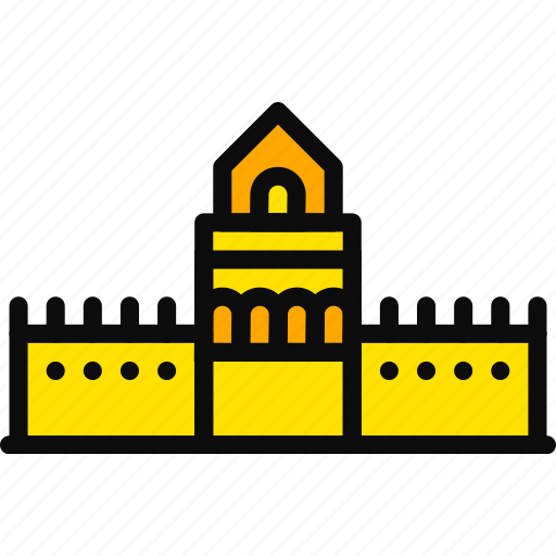 Building, china, great, monument, wall, yellow icon - Download on Iconfinder