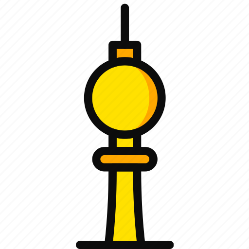 Berlin, building, monument, tower, yellow icon - Download on Iconfinder