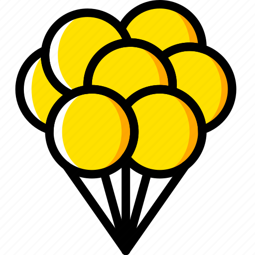 Air, balloons, movie, up, yellow icon - Download on Iconfinder