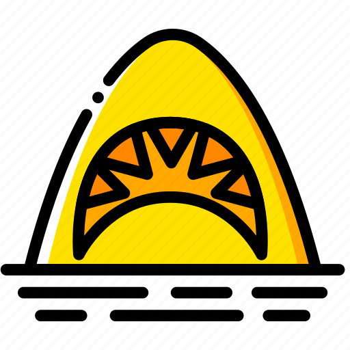 Jaws, movie, scary, shark, yellow icon - Download on Iconfinder