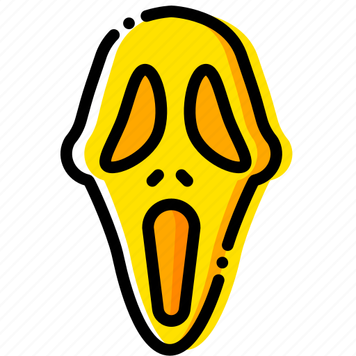 Head, mask, movie, scream, yellow icon - Download on Iconfinder