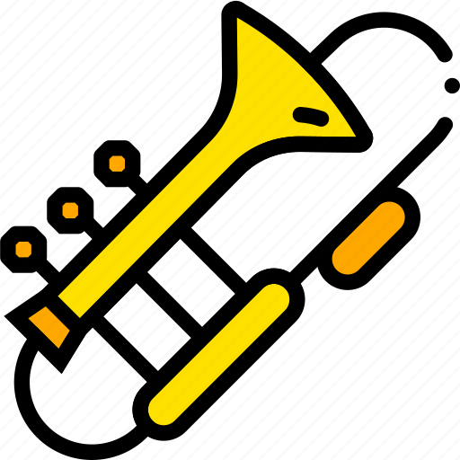 Music, play, trombone, yellow icon - Download on Iconfinder