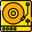 music, play, sound, turntable, yellow 