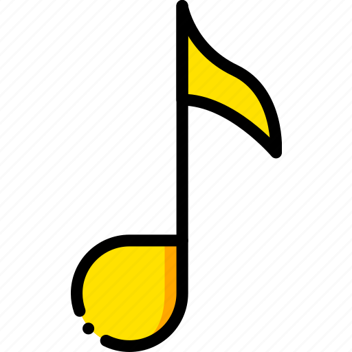 Music, play, quaver, yellow icon - Download on Iconfinder