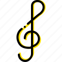 music, musical, note, play, yellow