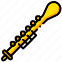music, oboe, play, yellow