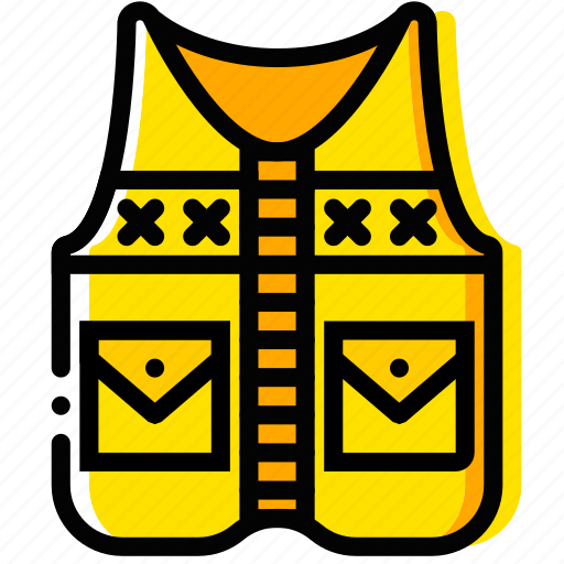 Fishing, outdoor, vest, wild, yellow icon - Download on Iconfinder
