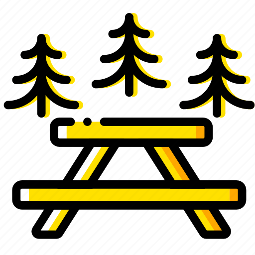 Area, outdoor, picnic, wild, yellow icon - Download on Iconfinder