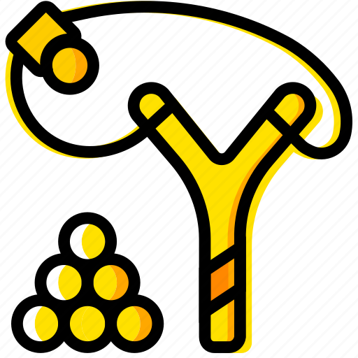Outdoor, slingshot, wild, yellow icon - Download on Iconfinder
