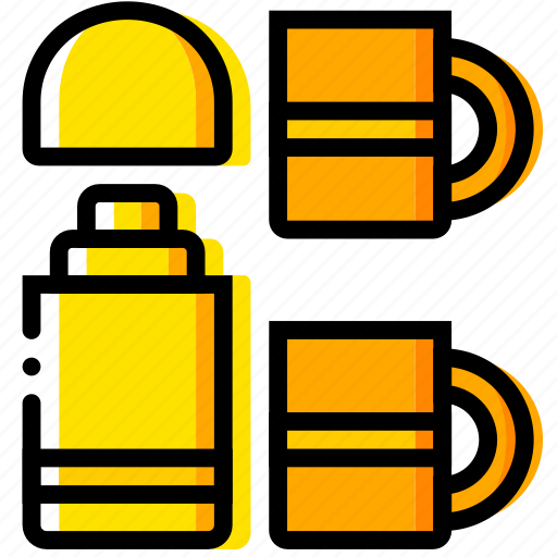 Outdoor, thermos, wild, yellow icon - Download on Iconfinder