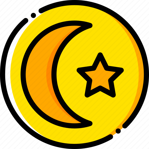 Islamism, pray, religion, yellow icon - Download on Iconfinder