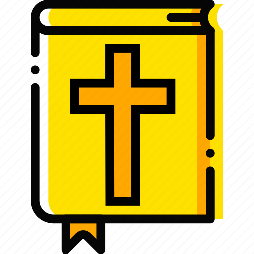 Bible, pray, religion, yellow icon - Download on Iconfinder