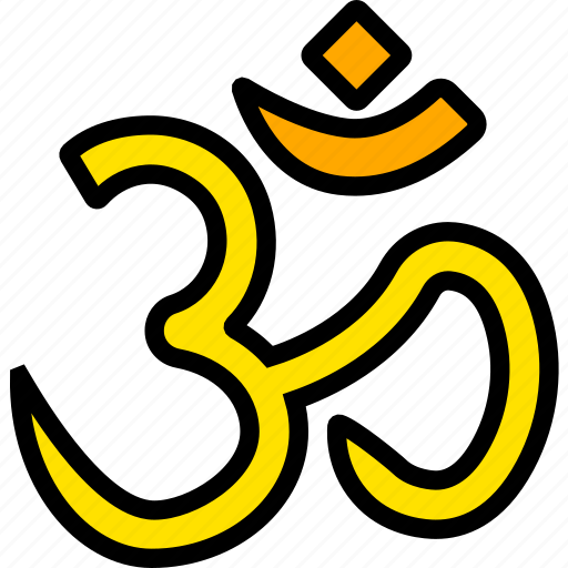 Hinduism, pray, religion, yellow icon - Download on Iconfinder