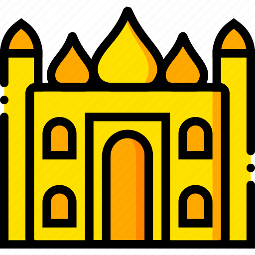 Pray, religion, taj, yellow icon - Download on Iconfinder