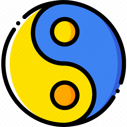 Pray, religion, taoism, yellow icon - Download on Iconfinder