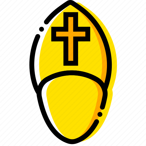 Pope, pray, religion, the, yellow icon - Download on Iconfinder