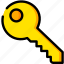 key, safe, safety, security, yellow 