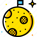moon, space, universe, yellow