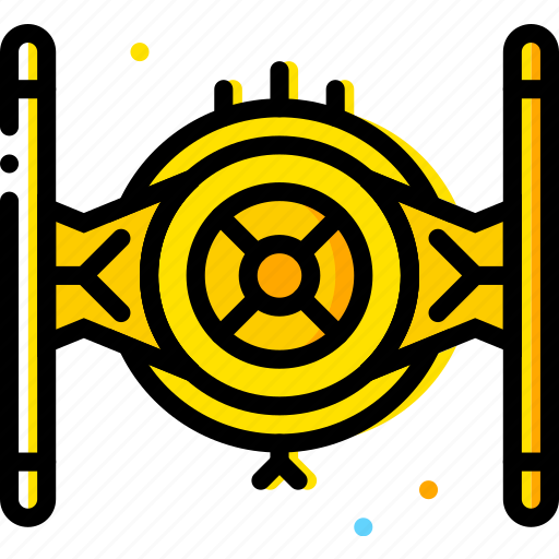 Fighter, space, tie, universe, yellow icon - Download on Iconfinder