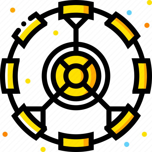 Artificial, gravity, module, space, universe, yellow icon - Download on Iconfinder