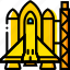launch, pad, space, spaceship, universe, yellow 