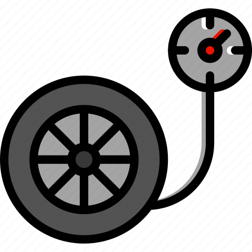 Pressure, tire, transport, vehicle icon - Download on Iconfinder