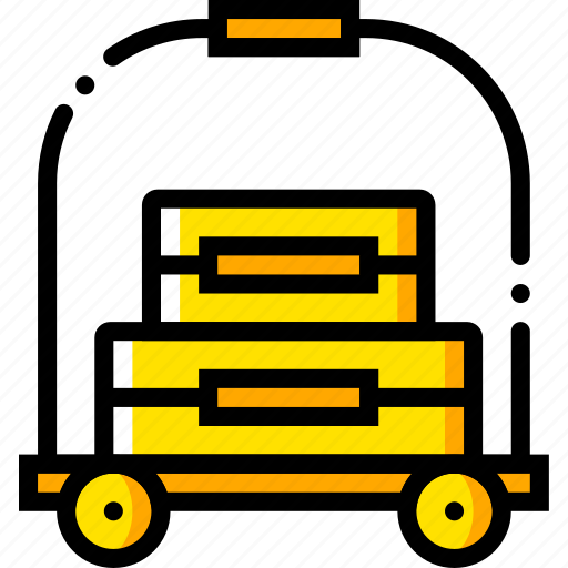 Bellhop, journey, travel, voyage, yellow icon - Download on Iconfinder
