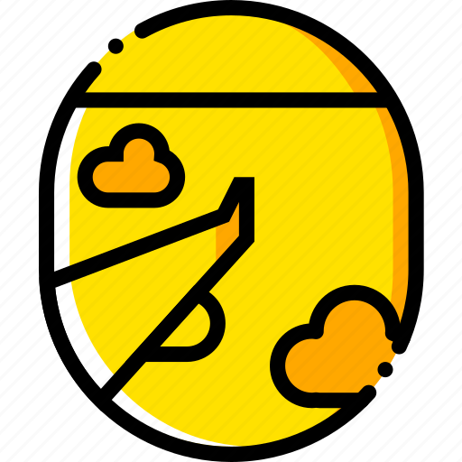 Airplane, journey, travel, view, voyage, yellow icon - Download on Iconfinder