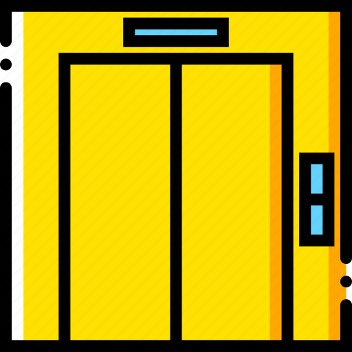 Elevator, journey, travel, voyage, yellow icon - Download on Iconfinder