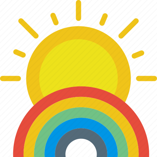 Clouds, forecast, rainbow, sun, sunny, weather icon - Download on Iconfinder