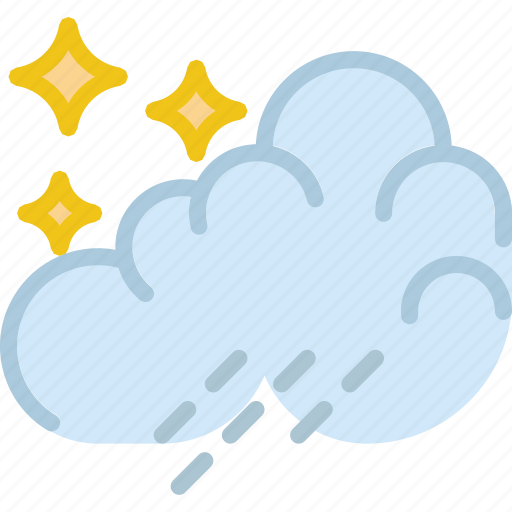 Clouds, forecast, night, rain, sun, weather icon - Download on Iconfinder
