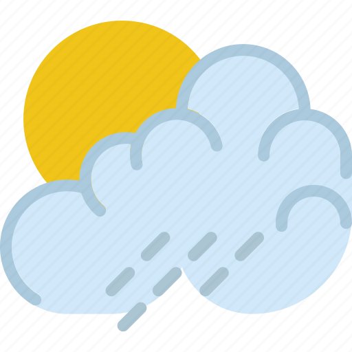 Clouds, forecast, morning, rain, sun, weather icon - Download on Iconfinder