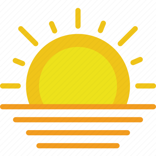 Clouds, forecast, sun, sunset, weather icon - Download on Iconfinder