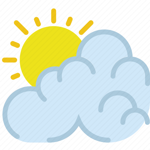 Clouds, cloudy, day, forecast, sun, weather icon - Download on Iconfinder