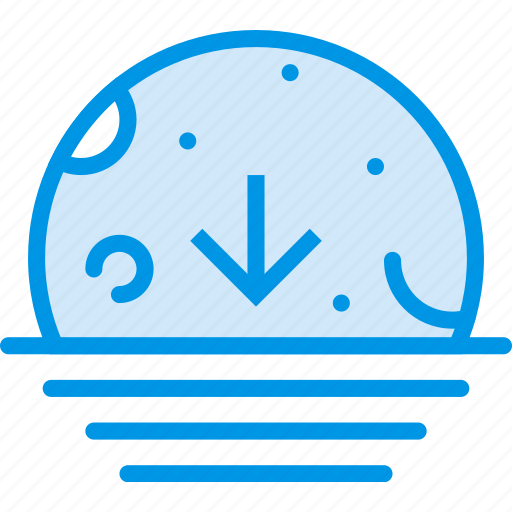 Descending, moon, sea, sky, weather, webby icon - Download on Iconfinder