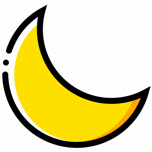 Forecast, moon, weather, yellow icon - Download on Iconfinder