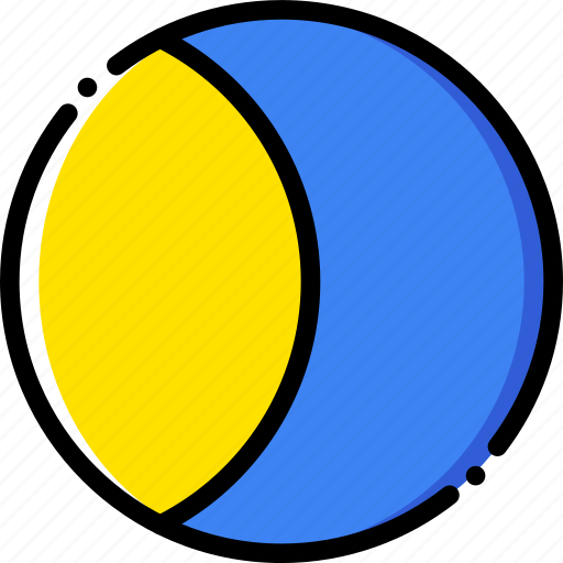 Forecast, gibbous, moon, waxing, weather, yellow icon - Download on Iconfinder