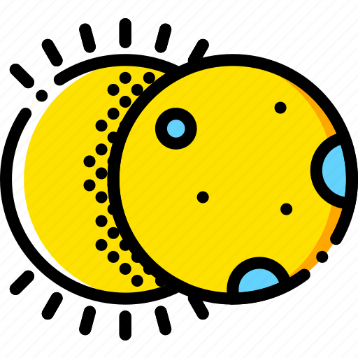 Eclipse, forecast, solar, weather, yellow icon - Download on Iconfinder