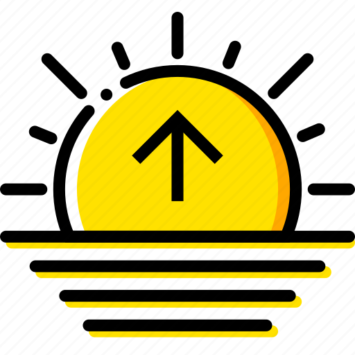 Forecast, sunrise, weather, yellow icon - Download on Iconfinder