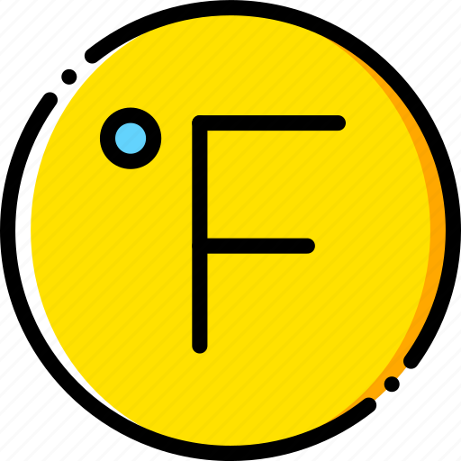 Fahrenheit, forecast, weather, yellow icon - Download on Iconfinder