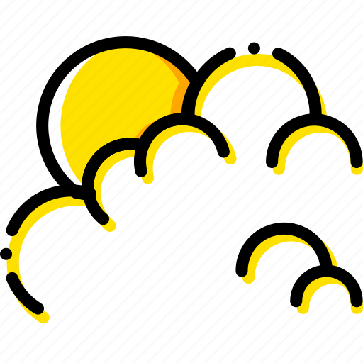 Cloudy, forecast, snow, weather, yellow icon - Download on Iconfinder