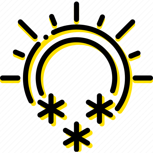 And, forecast, snowing, sunny, weather, yellow icon - Download on Iconfinder